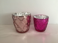 Pink Decorative Candle Glass Cups Colored Votive Holders Romantic Wedding